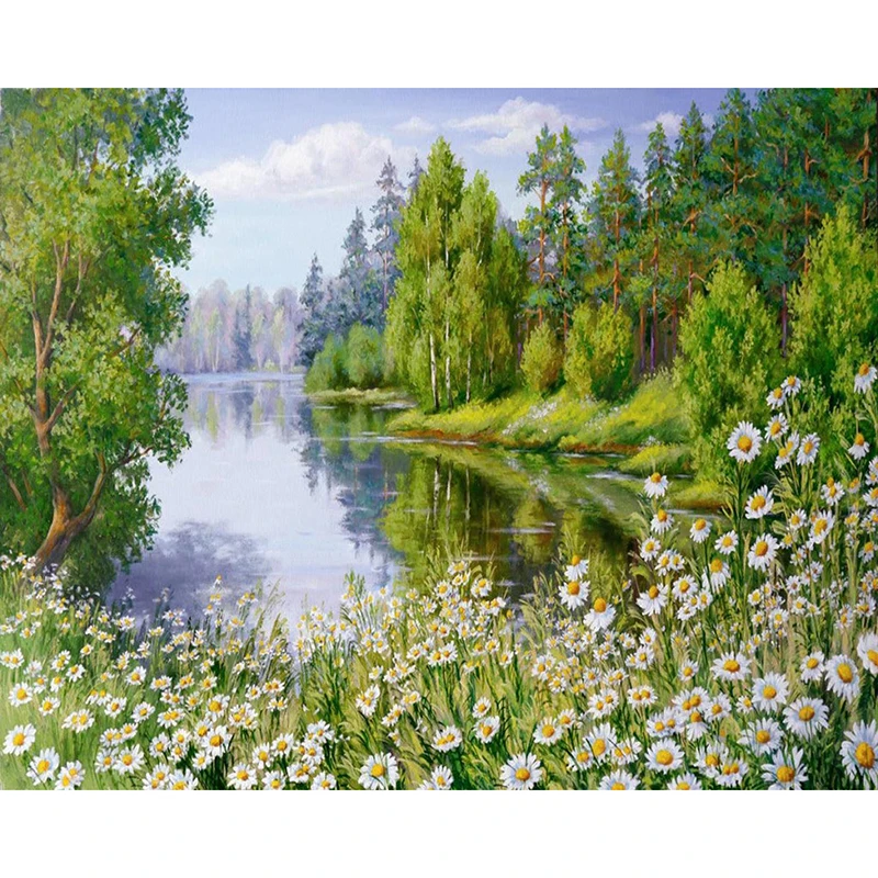 

DIY Diamond Painting Natural Scenery Diamond Embroidery 5D Full Rhinestones Cross Stitch Diamonds Mosaic Hobby Home Decoration