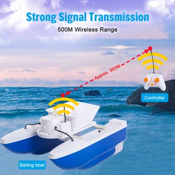 

Lixada Wireless Remote Control Folding Fishing Bait Boat Smart Fish Finder Device 500m Wireless Range Fishing Tool