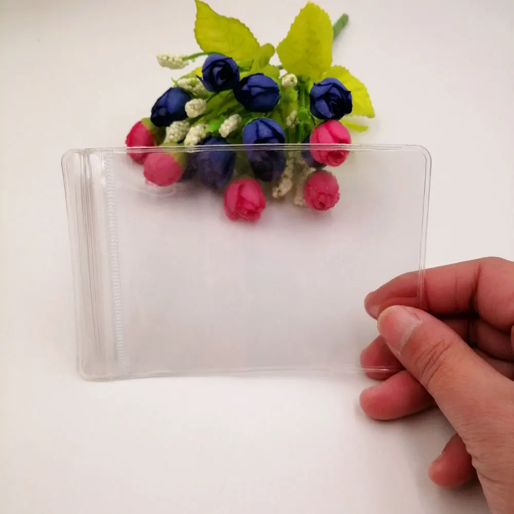 8x12 см прозрачная пластиковая сумка из ПВХ самозакрывающаяся молния