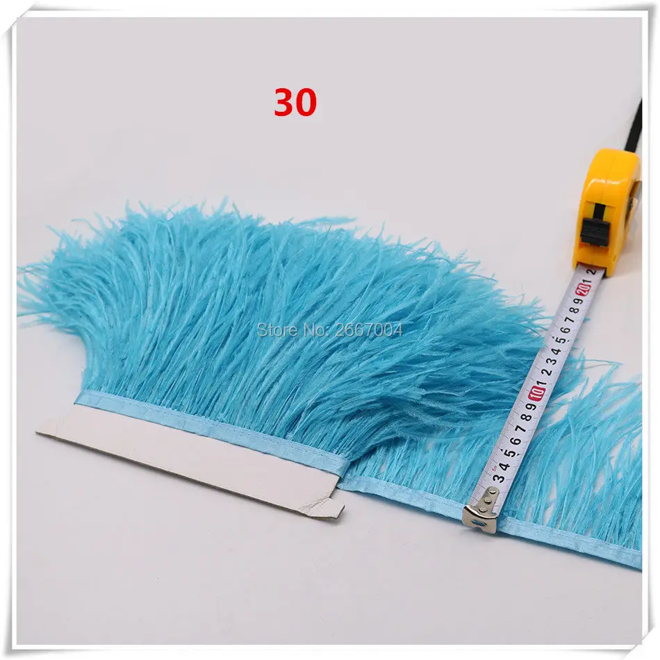 28 sky blue blue ostrich feather fringe 5_