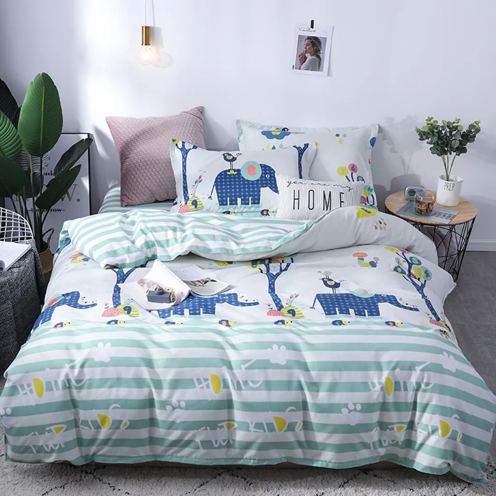 

2019 Home Textiles 4PCS Bedding Tribute Cotton Pillowcase Creative Pattern Full Size Bedding Fabric Polyester Fiber duvet cover