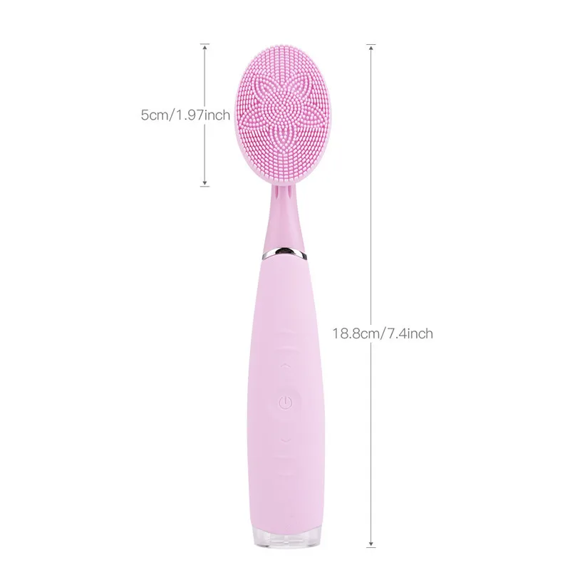 Portable Facial Cleaning Brush Mini Electric Massage Washing Face Machine Deep Cleansing Waterproof Silicone Cleansing Tool 3