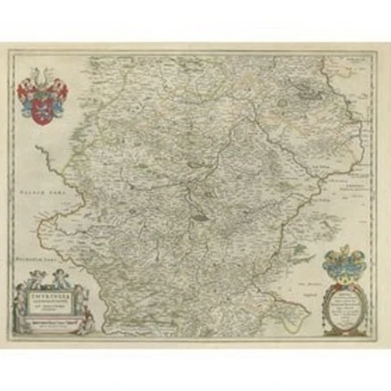 Thvringia Map Poster Print (15 x 11)