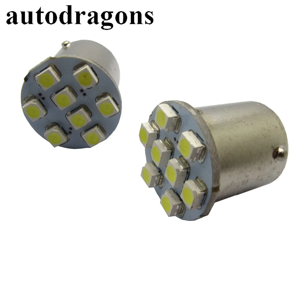 Autodragons 10 шт. 8* 3528SMD анти мерцающего пинбол светодиодный лампочка 12V13V 1156 Ba15s#89 лагер штык пинбол машина части