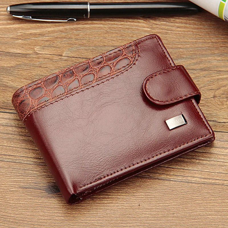 Men Wallets Baellerry Vintage Leather Hasp Small Wallet Coin Pocket Purse Card Holder Money Cartera Hombre Bag Male Clutch 086