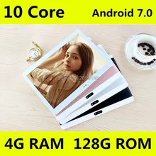 10.1 inch Original 4G Tablet Pc Phone Call Dual SIM card Android 7.0 1920×1200 Deca Core 128GB Tablets pcs Wifi Bluetooth 10