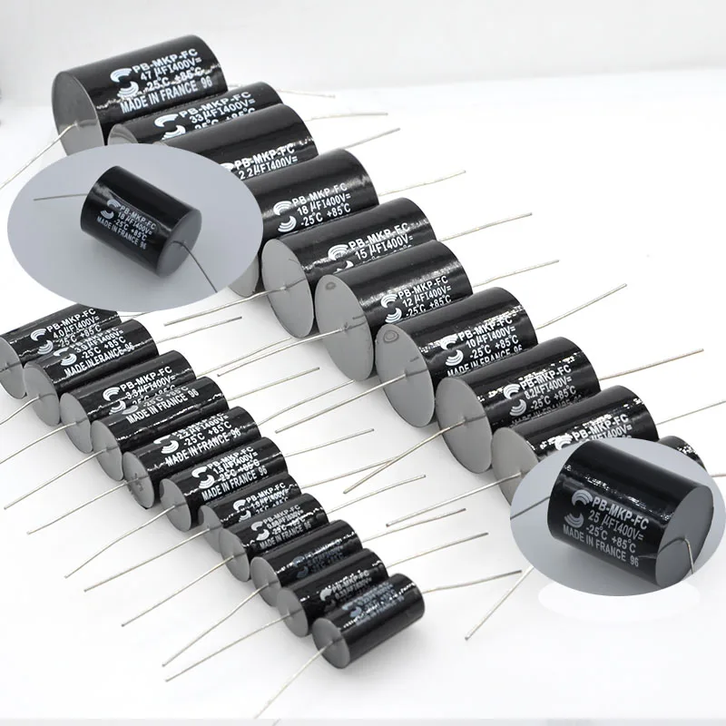 

2pcs 0.22uF-2.2uF 400V Tweeter Speaker Frequency Divider Crossover Polypropylene Non-Polarity Capacitor