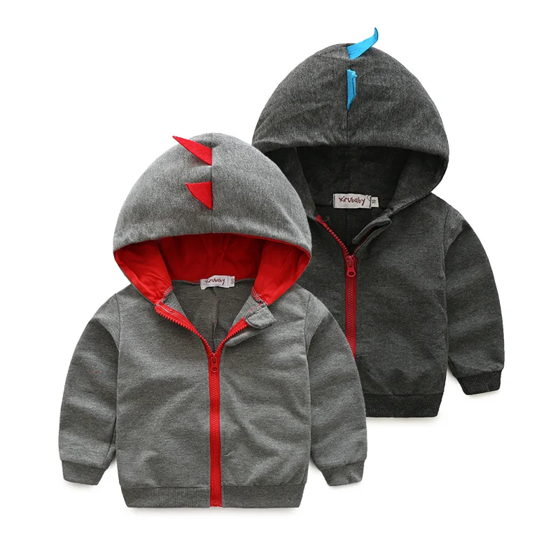 Tem Doger детская верхняя одежда и пальто осень новорожденных девочек пальто детские для мальчиков мультфильм Динозавр с капюшоном куртки дети детская одежда
