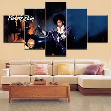 Framework HD Printing Painting Wall Art Pictures 5 Pieces Purple rain Prince Type Poster Home Decorative For Modern Bedroom prince prince the revolution purple rain picture disc