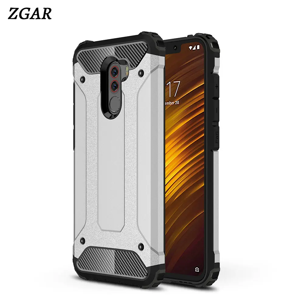 ZGAR Case for Xiaomi Pocophone F1 Poco Anti Knock Celular Hars Covers Phone Bags Cases PocoF1 6.18&quot | Мобильные телефоны и