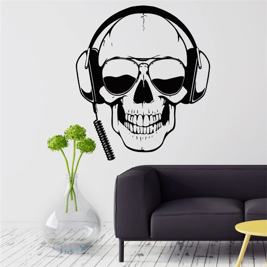 DEATH SKELETON SKULL Wall sticker huge removable vinyl uk art decal ne55 