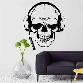g2385 Details about   Vinyl Wall Decal Skull King Crown Skeleton Scary Decor Boy Room Stickers