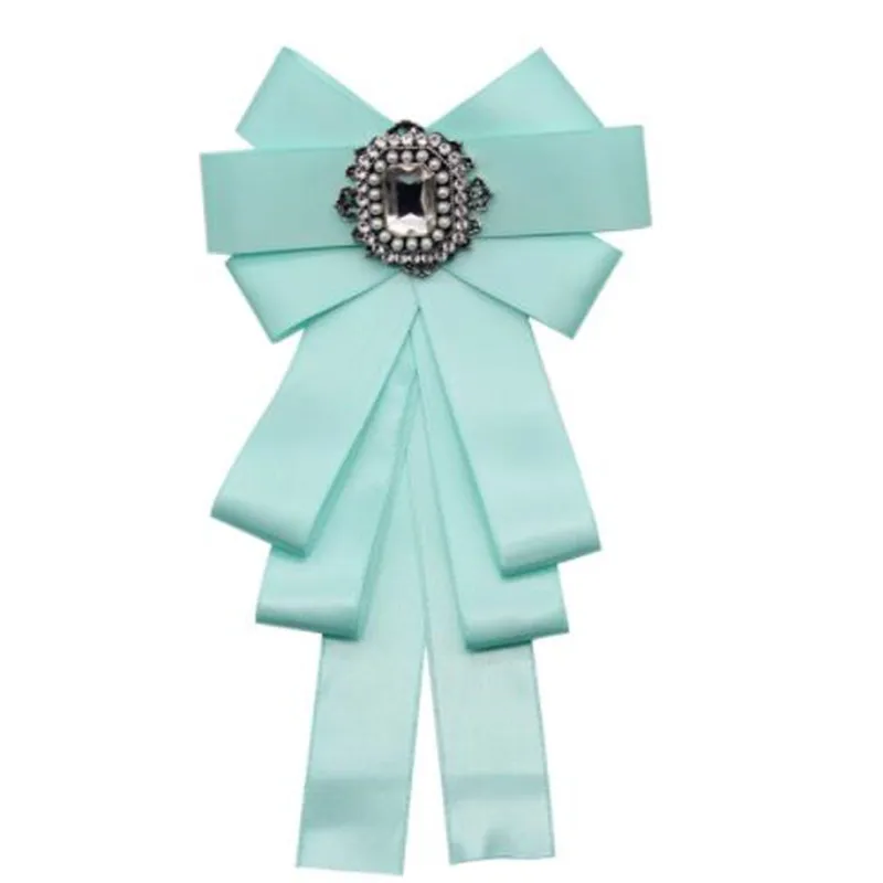 WKOUD Brooches For Broche Zinc Alloy Bowknot Brooch And Shirt Bow Tie College Wind Collar Needle Ribbons Fabric Corsage | Украшения и