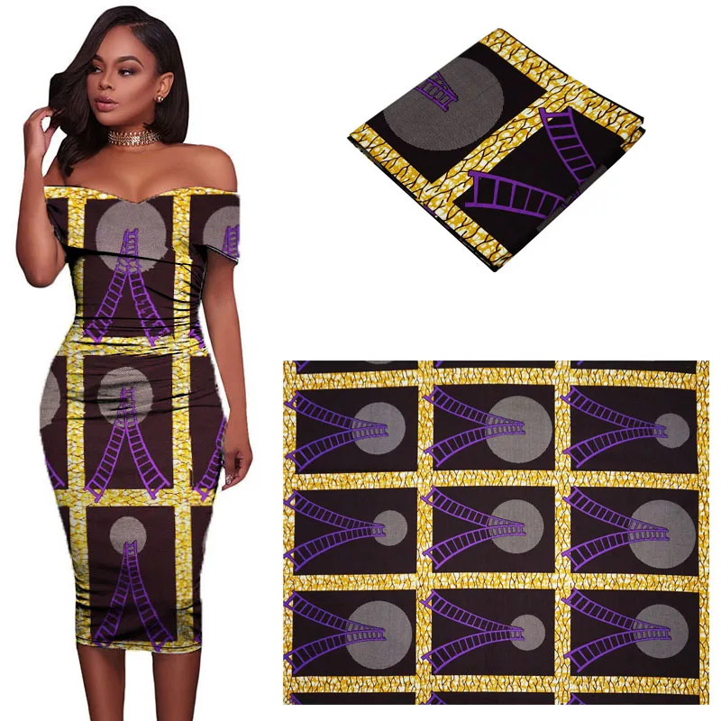 

wax fabric ankara african wax print fabric veritable african wax fabric 100% cotton soft material V478