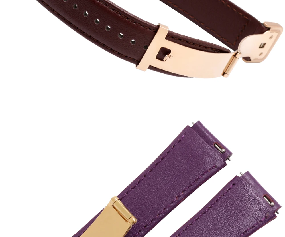 Soft calf leather strap striped watch band for HUAWEI B5 smart Bracelet replacement wrist strap