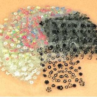 

50pcs 3D Design Nail Sticker Decal Manicure tools Mix Color Nails art design Flower Beauty women gel polish stickers