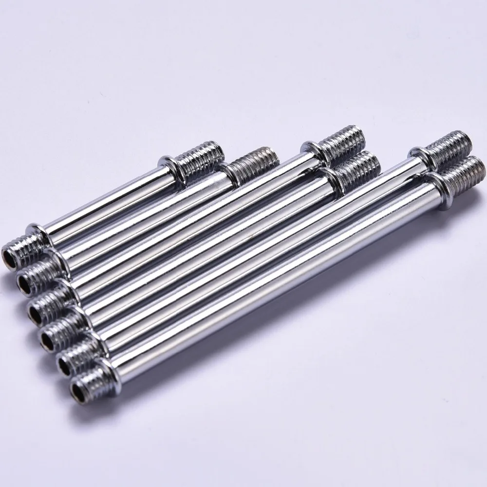 

M6 Double Head Lamp Pipe 6mm Connecting Screw Male Thread Tooth Tube 6mm Alloy Plating DIY Lighting Lamps Bases Tubes 12PCS/Lot