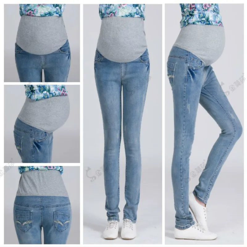 2015 Plus Size Elastic Waist 100% Cotton Maternity Jeans Pants For Pregnancy Clothes For Pregnant Women Legging Autumn Winter 2015 Plus Size Elastic Waist 100% Cotton Maternity Jeans Pants For Pregnancy Clothes For Pregnant Women Legging Autumn Winter