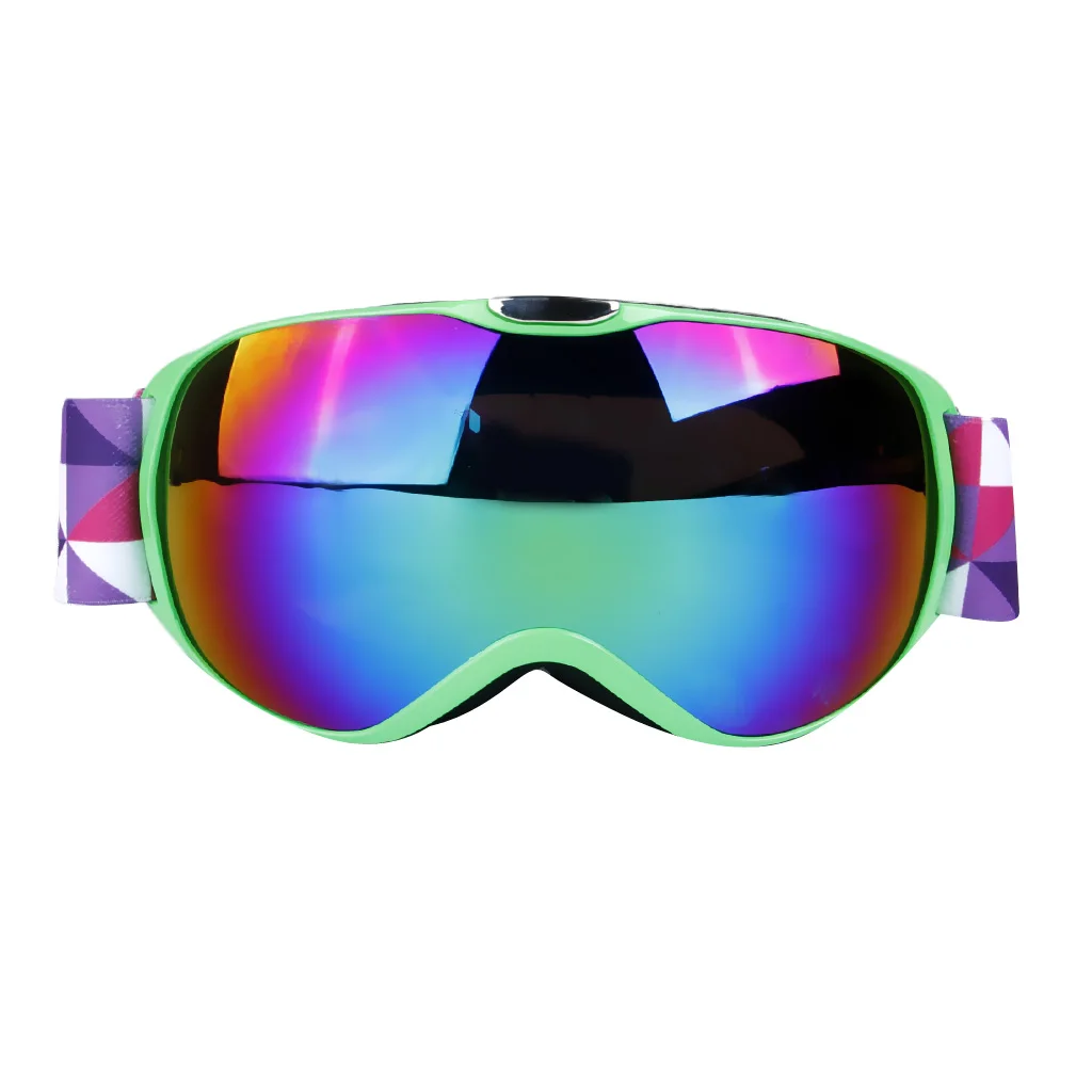 Открытый Зимний снег спорт Велоспорт очки с анти-туман УФ Защита двойные линзы для детей унисекс катание на лыжах - Цвет: Green
