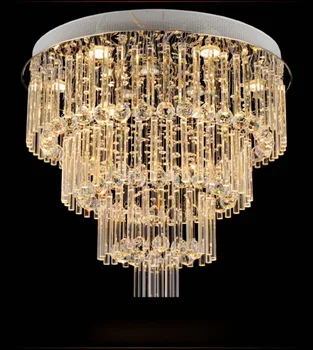 

ZYY Modern Simple Round Crystal Pendant Lamp Living room Bedroom LED Ceiling Lamp Restaurant Lights GU10 D60H70cm Free Shipping