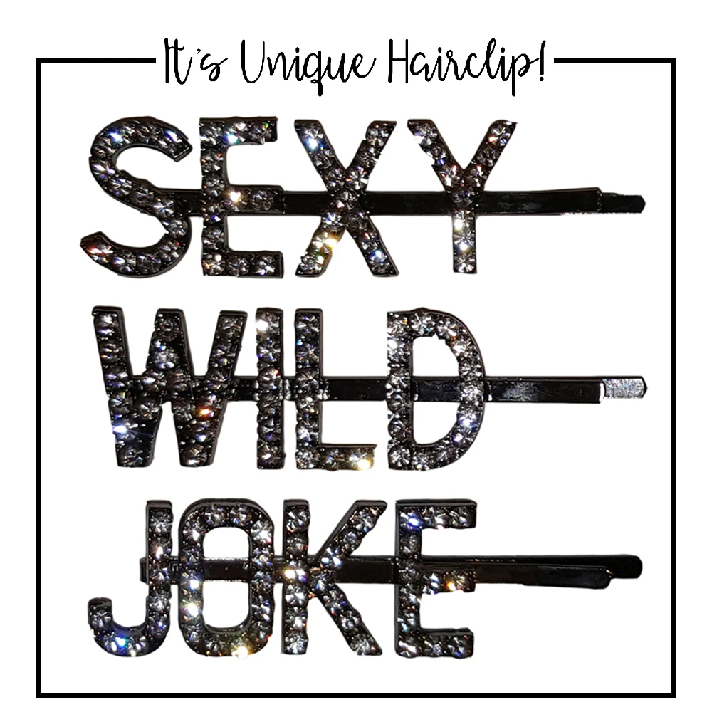 

hot fashion Personalized letter/word hairpin rhinestone hairgrip hairclips hair clip grip pin barrette ornament hair accessories
