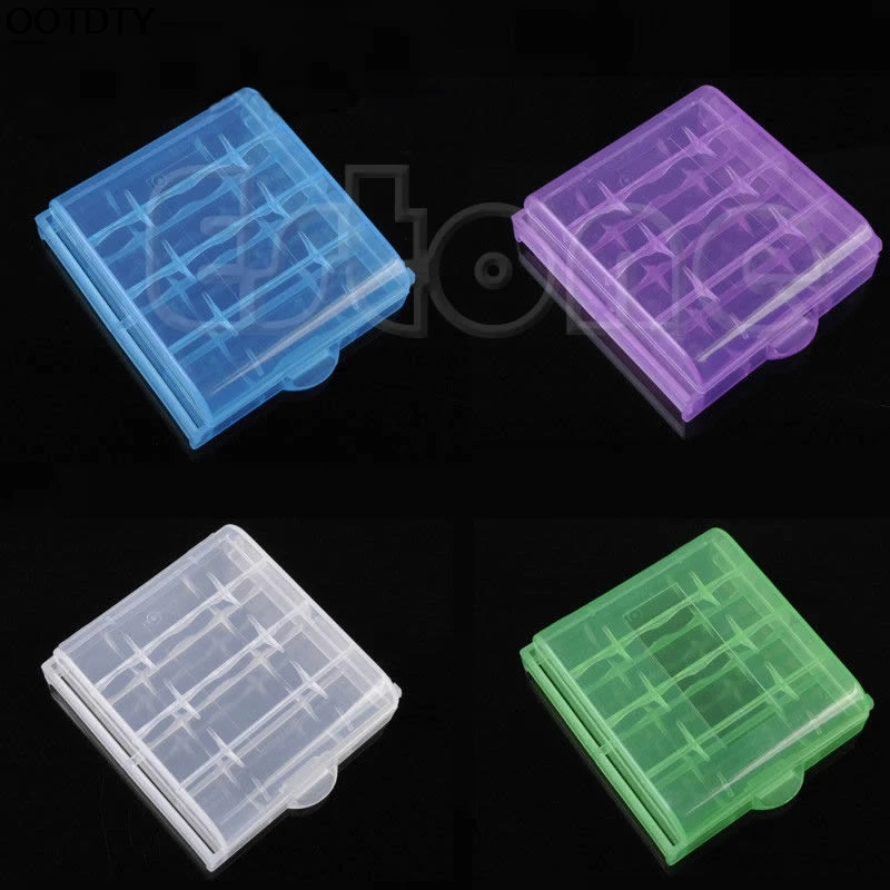 

New Colorful Plastic Case Holder Storage Box Cover for 10440 14500 AA AAA Battery Box Container Bag Case Organizer Box Case