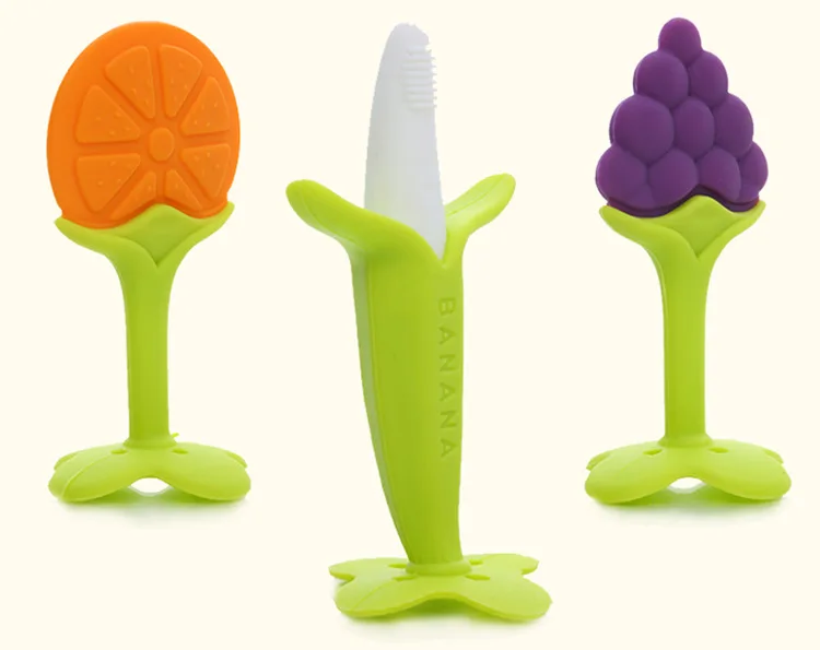 Buy Baby Teether Silicone Fruit and Vegetable Shape