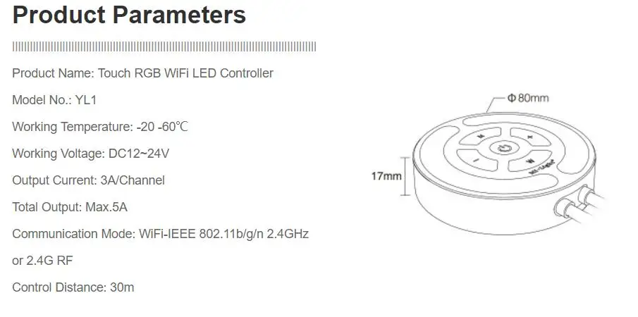 Amazon Alexa YT1 WiFi Пульт дистанционного управления YL1 сенсорный RGB WiFi светодиодный контроллер ler YL5 5 в 1 WiFi светодиодный контроллер 9 Вт RGB+ CCT WiFi светодиодный фонарь