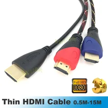 Slim High Speed HDMI Cable Gold Plated Connection with Ethernet 1080P digital cable,0.5m,1m,1.5m,2m,3m,5m,8m,10m,15m