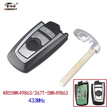 

Dandkey 4 Buttons Remote Key Car Key Fob 433MHZ For BMW CAS4 5 Series 7 Series KR55WK49863,/267T-5WK49863 With Blade