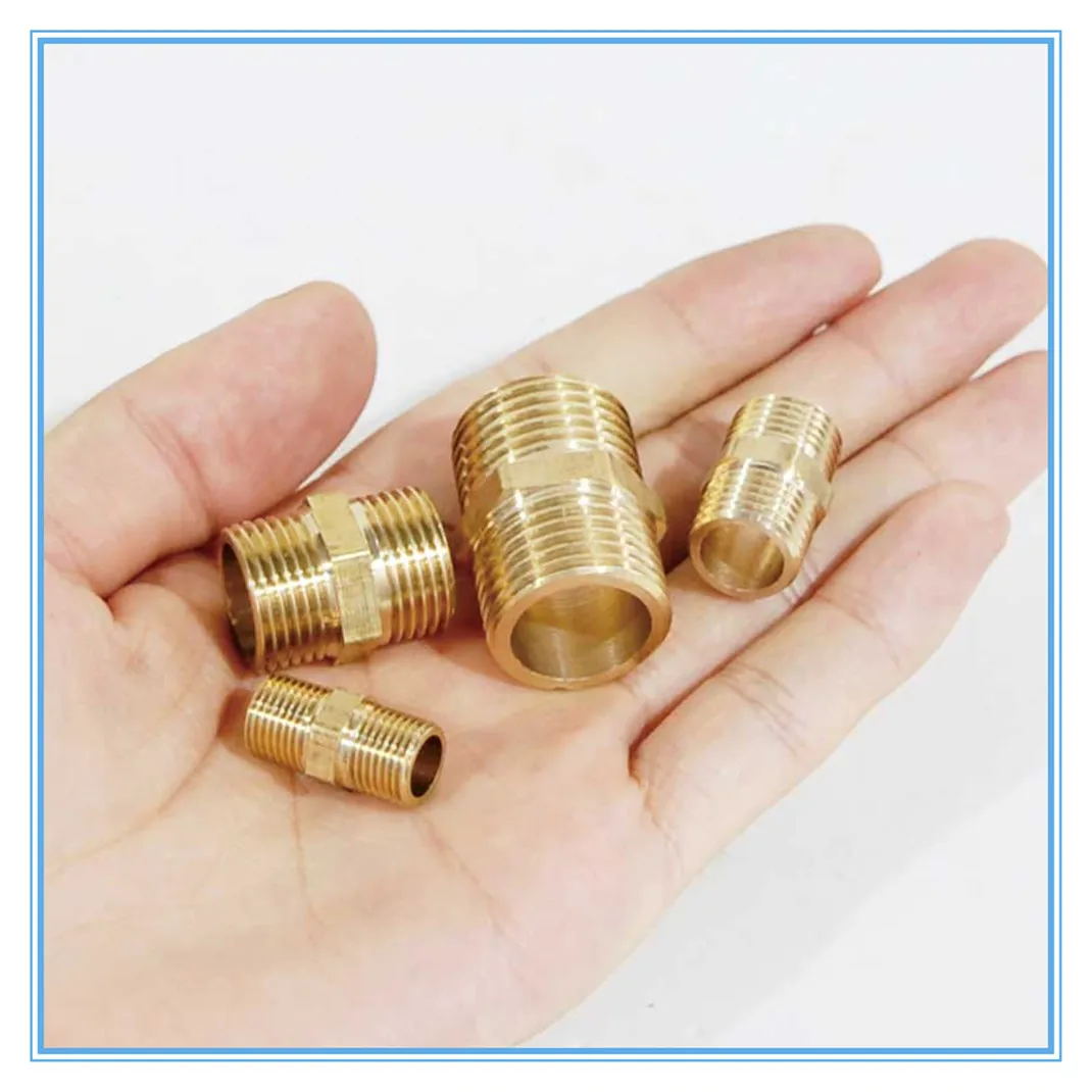 Tubo de latón hexagonal pezón montaje rápido adaptador de 1/8 \