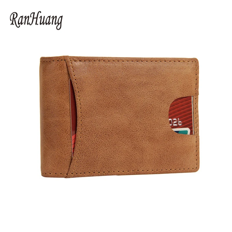 

RanHuang New 2017 Men Thin Wallet Genuine Leather Wallets High Quality Cowhide Card Holder Designer Male Clutch Bags A417