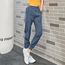 Женские свободные женские брюки для йоги, повседневные быстросохнущие Длинные Мешковатые Штаны для фитнеса и тренировок, спортивная одежда для бега