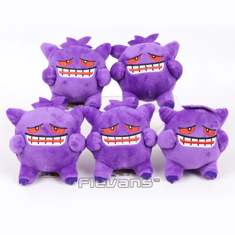 Аниме С мультяшным монстром плюшевые игрушки Gengar игрушки-брелоки мягкие куклы 10 шт./лот 12 см 3 вида стилей