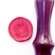 Роскошный воск уплотнение штамп Винтаж лиса изображение на заказ логотип латунь Павлин металлическая ручка Подарочная коробка набор