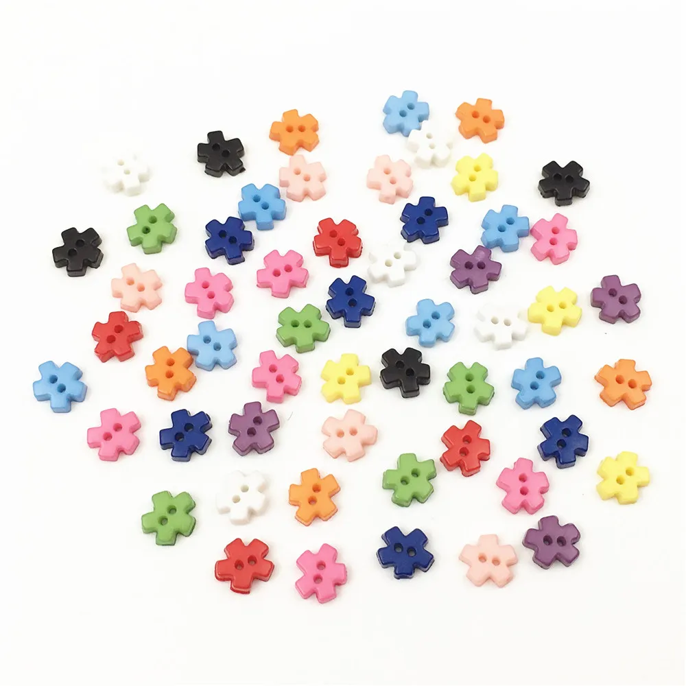 TPSMOC, 100 шт, 6 мм, смешанные маленькие пуговицы из смолы, инструменты для шитья, декоративные пуговицы для скрапбукинга, кнопки для детской одежды - Цвет: BN0205