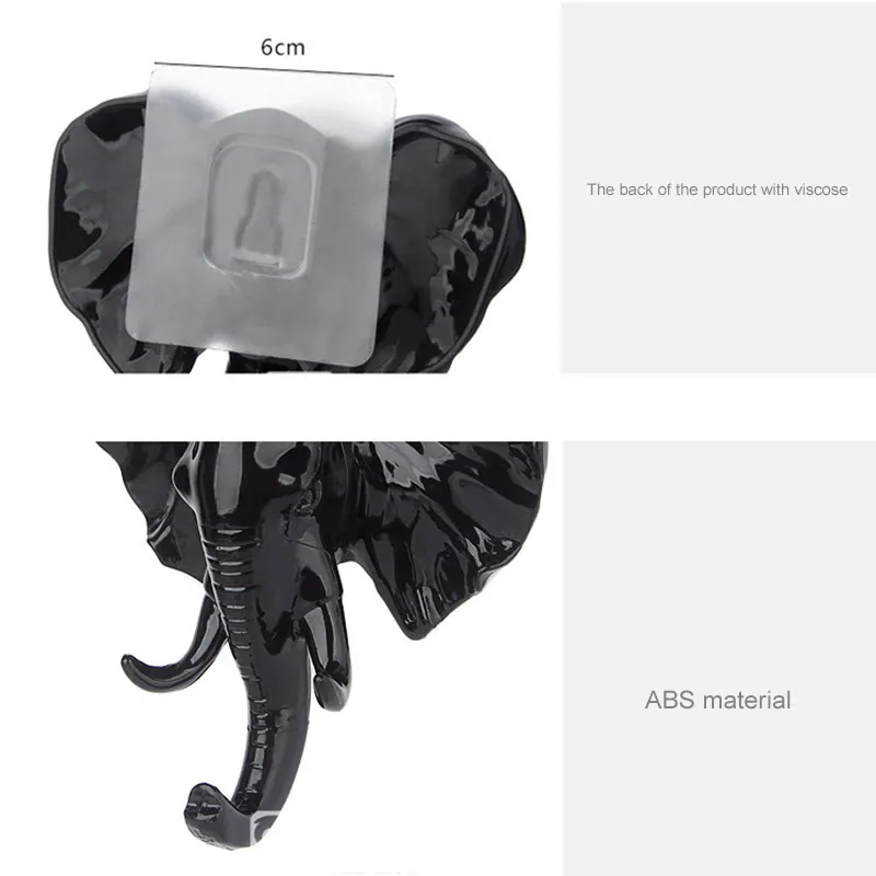Творческий 3D слон Животное Декор крюк ABS ванная комната ключи/шарф/одежда/ювелирные изделия самоклеющиеся настенные крючки E2S