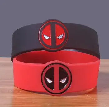 

New 100pcs Popular Deadpool Wristband Silicone Promotion Gift Filled In Color Bracelet Free Shipping T-306