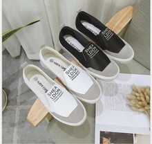 2017 Spring summer new fashion women shoes classical casual leather face canvas loafers women casual shoes