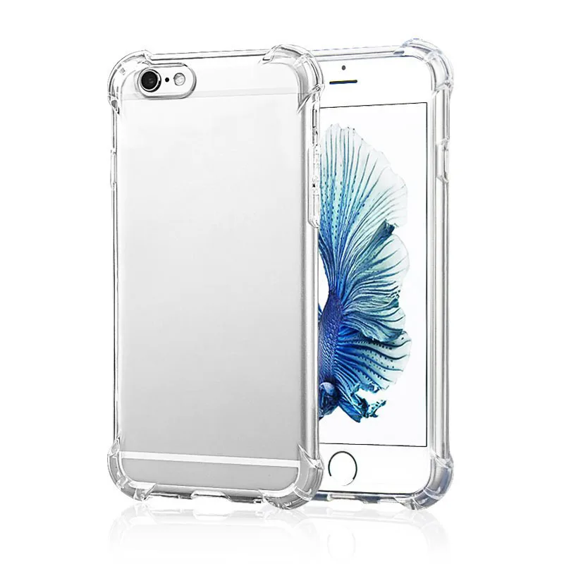 

for iPhone X Case XS Max XR 7 8 6 6S Plus 5 5S SE Anti Shock Clear Crystal TPU Soft Rubber Silicone Cover Case Full Protection