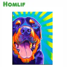 Вышивка бисером, животное цвет собаки на заказ Алмазная картина Мандала Алмазная картина eigen foto иконы Алмазная вышивка подарки