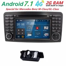 7″CarGPS Navigation forMercedes Benz ML GL W164 ML300 ML350 DVD Radio Android7.1 iPod WIFI 4G USB SD CAM-IN OBD2 DAB+Reverse Cam