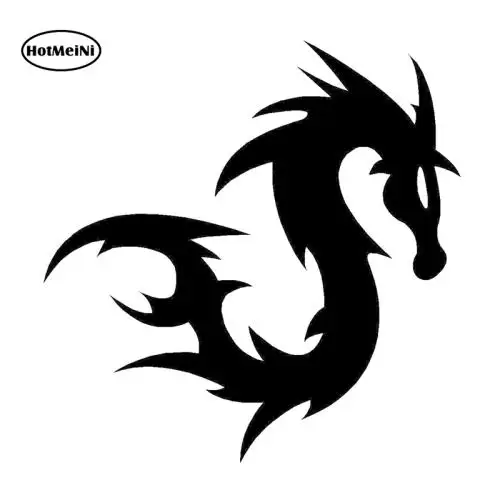HotMeiNi Cartoon Interesting Dragon Car Styling Vinyl Sticker Motorcycle Decal Waterproof Black/Silver 12*12.2cm | Автомобили и