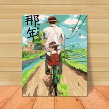 MOLEK японский Animatiom возраст картина маслом по номерам на холсте дети рисунок инициации домашний Декор Спальня стены картину