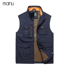 MANLI бренд военные Для мужчин работы жилет Мужской без рукавов с карманами жилет Для мужчин жилет на осень-зиму Тактический Masculino куртка