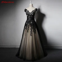 Vestidos negros de Madre de la novia para bodas vestidos de noche Línea A novio vestidos de madrina
