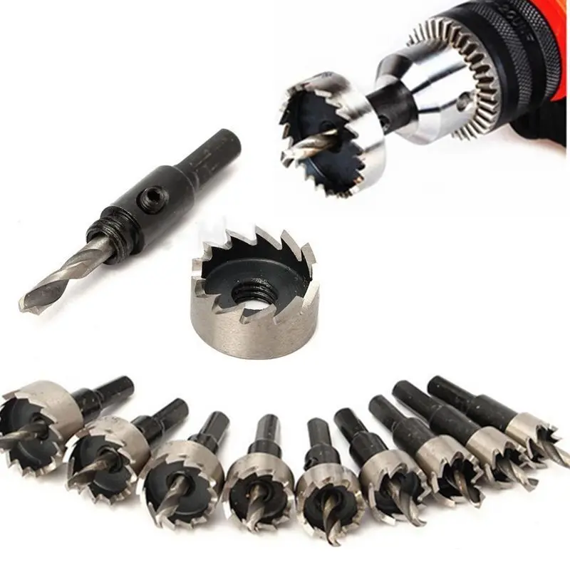 12PC Hole Saw Tooth Kit HSS Steel Drill Bit Set Cutter Tool For Metal Wood Alloy