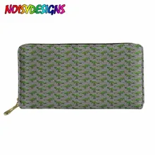 Женские кошельки зеленый динозавр тираннозавр длинный Cluth телефон ПУ кошелек для девочек держатель для денег карманное портмоне дропшиппинг