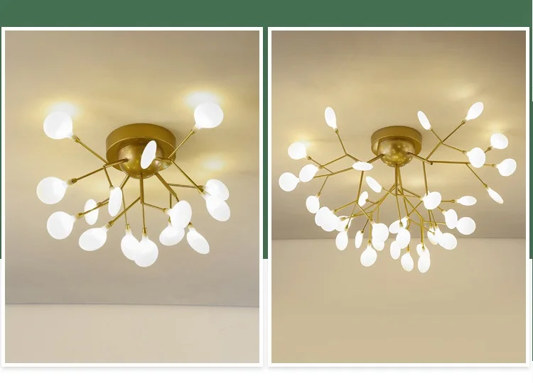 Sala de Estar Lustres de Casa Moderno Ouro e preto Led Teto Iluminação Lustre Quarto Criativa Luminárias Ac110v e 220 v 7 Ouro modernopreto led lustre de teto iluminação