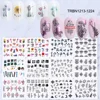 36pcs Nail Stickers Set Mixed Floral Geometric Sexy Girl Nail Art Water Transfer Decals Flowers Tattoos Sliders Manicure TR974 ► Photo 2/6